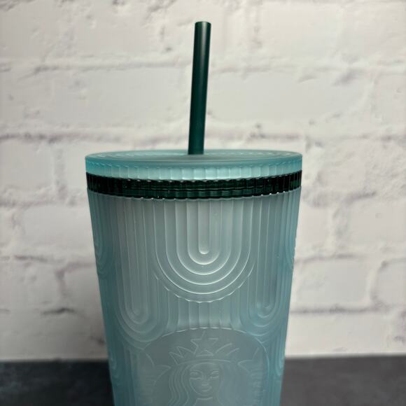 Starbucks 2024 Anniversary Shell Soft Touch Mint Green Venti Tumbler - Picture 2 of 5